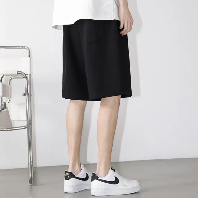 雅鹿 高街时尚创意蝴蝶字母印花休闲短裤 男女同款