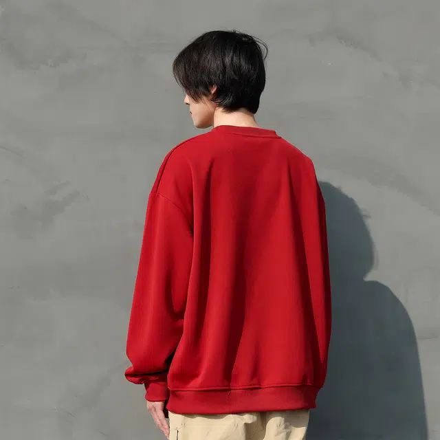 雅鹿 宽松休闲圆领落肩套头卫衣 男女同款
