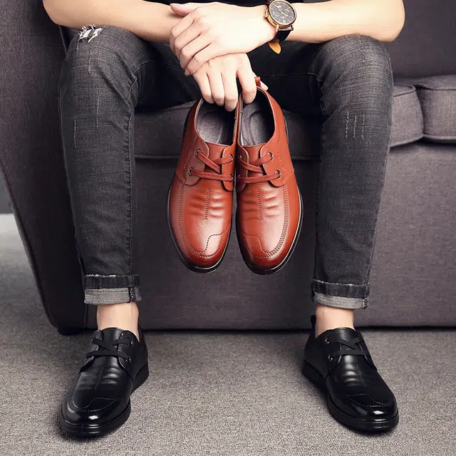 舒适商务英伦风百搭鞋底 男士休闲 男款