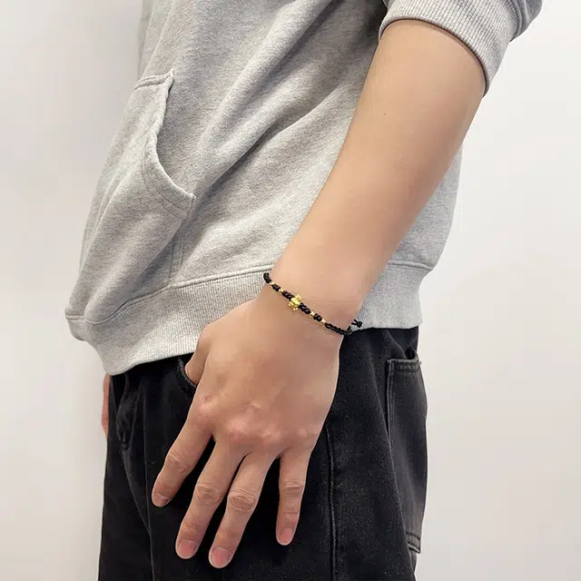 敦煌博物馆 小金龙编织 足金 一口价 黄金手链 男女同款情侣款