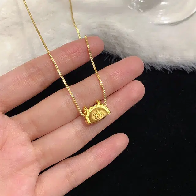 敦煌博物馆 闪耀龙头 足金 一口价 黄金项链 男女同款情侣款
