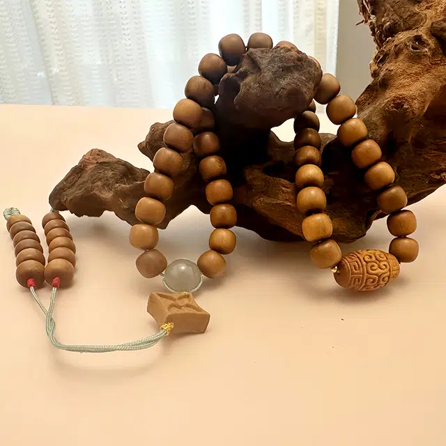 敦煌博物馆 国潮古风 轻奢高级感 新中式 老山檀 名贵木作手串 男女同款情侣款