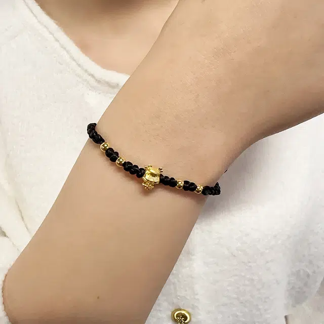 敦煌博物馆 小金龙编织 足金 一口价 黄金手链 男女同款情侣款