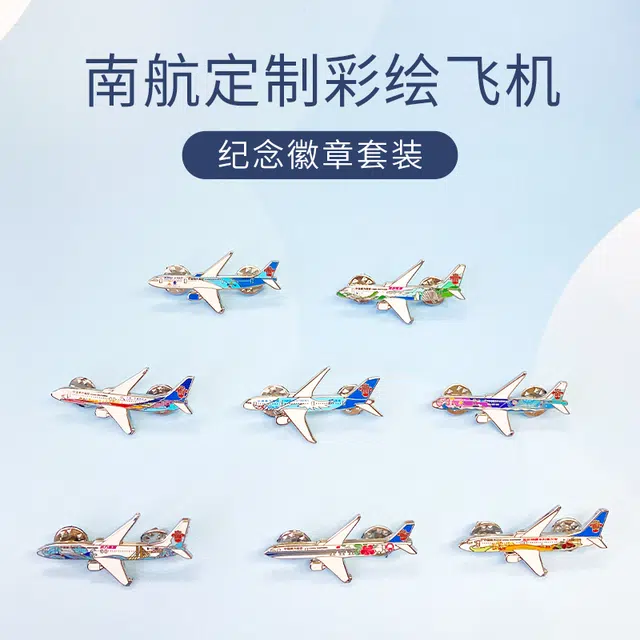 中国南方航空 南航彩绘飞机纪念章 徽章