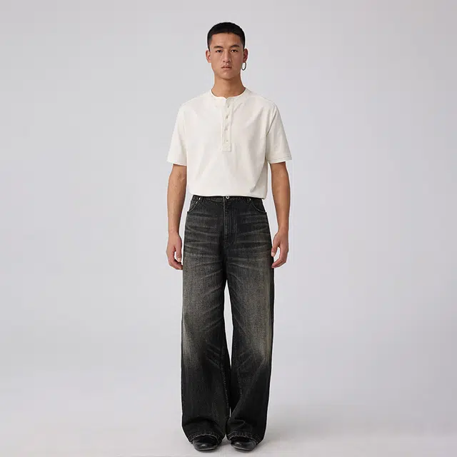 SIMPLE PROJECT *Black Baggy Jeans