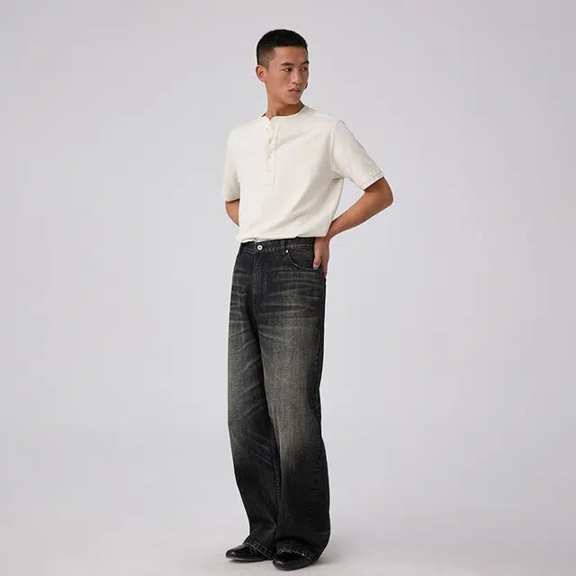 SIMPLE PROJECT *Black Baggy Jeans