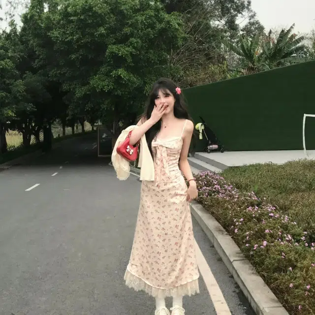 依钗 法式温柔风度假穿搭必备连衣裙与开衫裙装套装 女款