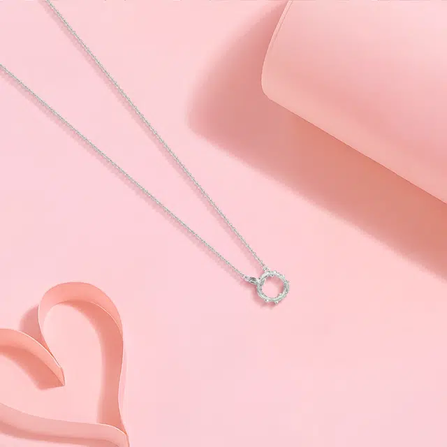 【纯银999】 六桂福珠宝 莫比乌斯 小众经典设计百搭学生日常简约高级感精致轻奢极简通勤温柔气质可调节锁骨链 足银 项链 女款