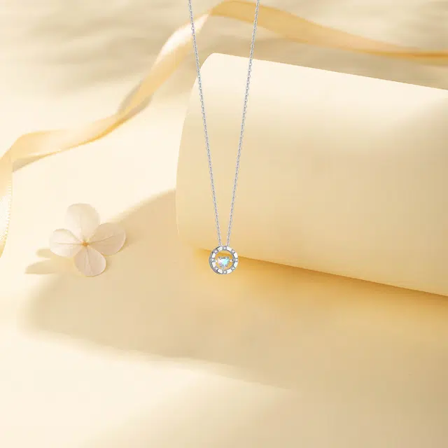 【纯银999】 六桂福珠宝 爱心 小众设计经典百搭学常高级感简约精致轻奢转运约会通勤温柔气质可调节 足银 项链 女款