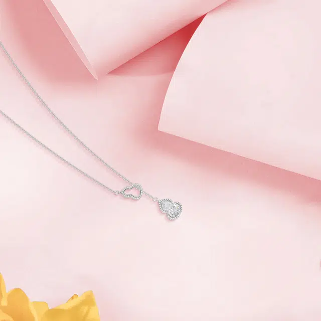 【纯银999】 六桂福珠宝 转运葫芦 小众设计经典百搭高级感学生日常精致简约轻奢转运约会通勤温柔气质可调节锁骨链#好运 足银 项链 女款