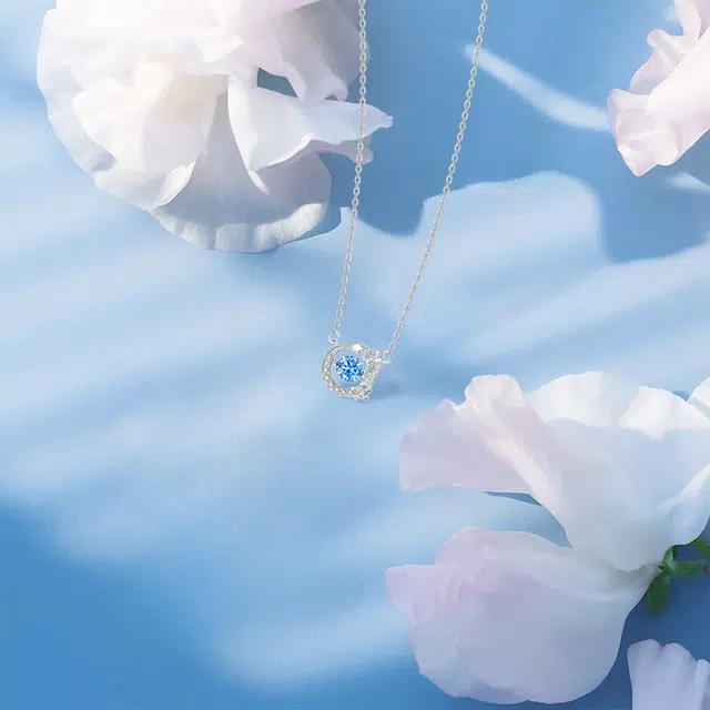 【纯银999】 六桂福珠宝 星月系列 经典百搭小众设计精致高级感简约学生日常时尚轻奢通勤约会温柔气质可调节锁骨链#好运 足银 项链 女款