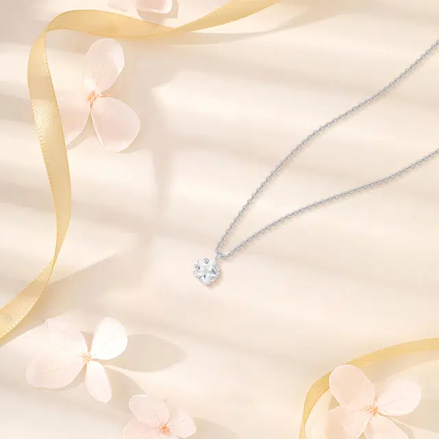 【纯银999 | 星光闪耀】 六桂福珠宝 经典百搭小众设计高级感学生日常简约精致轻奢通勤极简约会温柔气质可调节 足银 项链 女款