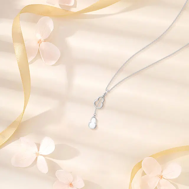 【纯银999 | 转运葫芦】 六桂福珠宝 小众设计经典百搭学生日常高级感简约精致轻奢平安通勤约会温柔气质可调节锁骨链#好运 足银 项链 女款