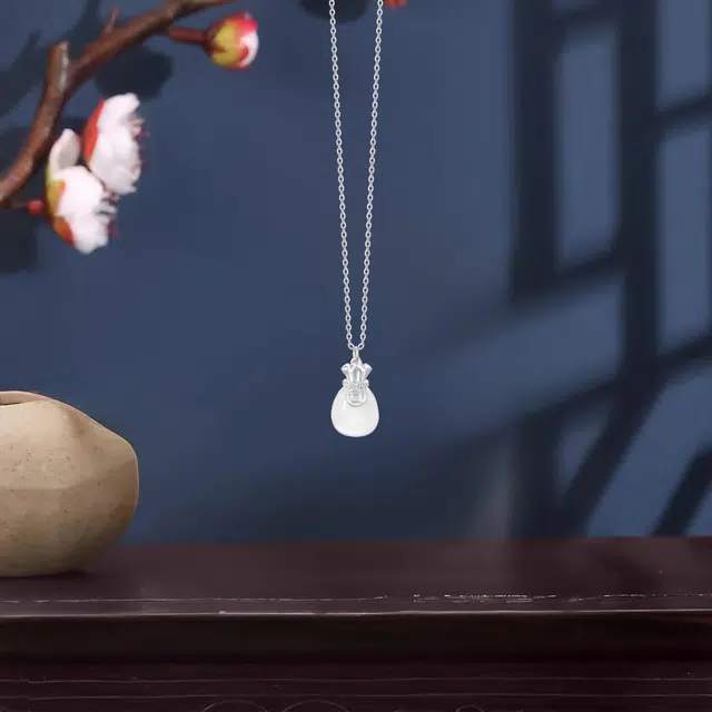 【纯银999 | 转运福袋】 六桂福珠宝 小众设计经典百搭学生日常高级感简约平安精致轻奢通勤约会温柔气质可调节锁骨链#好运 足银 项链 女款