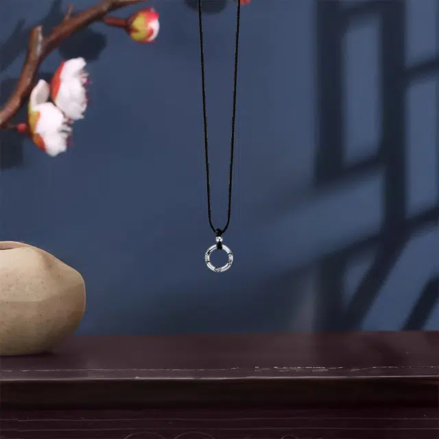 【纯银999 | 平安扣】 六桂福珠宝 经典百搭小众设计高级感日常简约精致轻奢通勤极简约会温柔气质可调节锁骨链#好运 足银 项链 女款