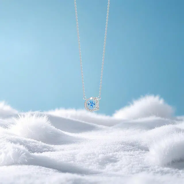 【纯银999】 六桂福珠宝 星月系列 经典百搭小众设计精致高级感简约学生日常时尚轻奢通勤约会温柔气质可调节锁骨链#好运 足银 项链 女款