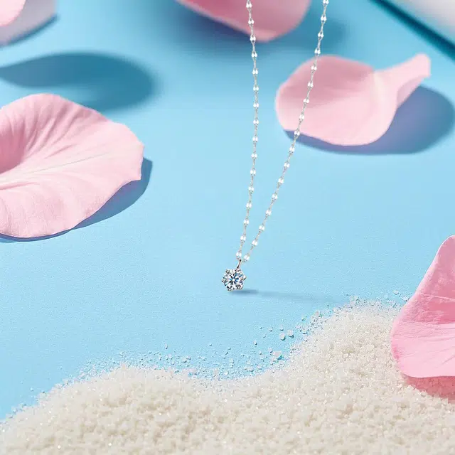 【纯银999 | 星光闪耀】 六桂福珠宝 经典百搭小众设计极简轻奢约会高级感学生日常精致简约通勤温柔气质可调节锁骨链 足银 项链 女款