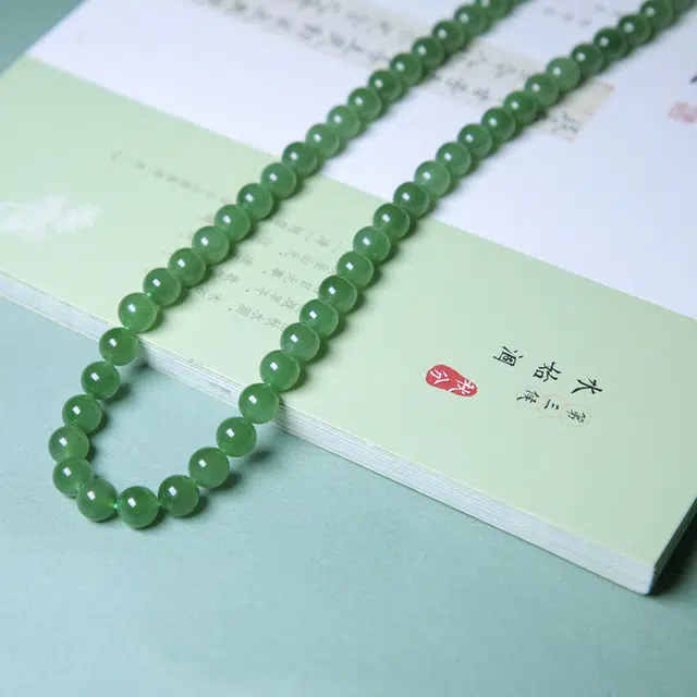 匠心琢玉 菠菜绿 国风新潮 和田玉 项链 女款 碧玉