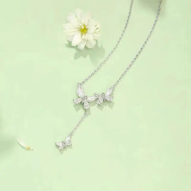 迷颂玛 蝶恋蝴蝶流苏 铜 项链 女款