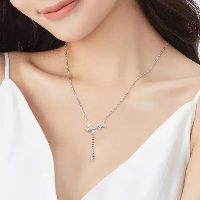 迷颂玛 蝶恋蝴蝶流苏 铜 项链 女款