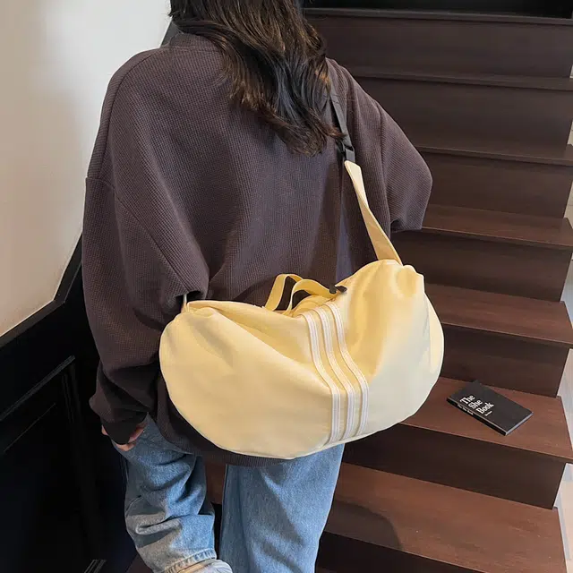 班亚奴 时尚百搭纯色通勤 布 单肩斜挎手提包 常规 男女同款情侣款 多色