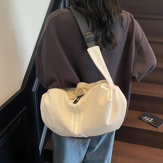 班亚奴 时尚百搭纯色通勤 布 单肩斜挎手提包 常规 男女同款情侣款 多色