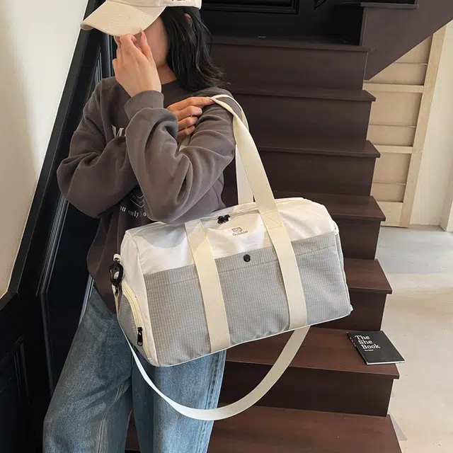 班亚奴 干湿分离独立鞋仓撞色多功能 布 旅行包 男女同款情侣款 多色