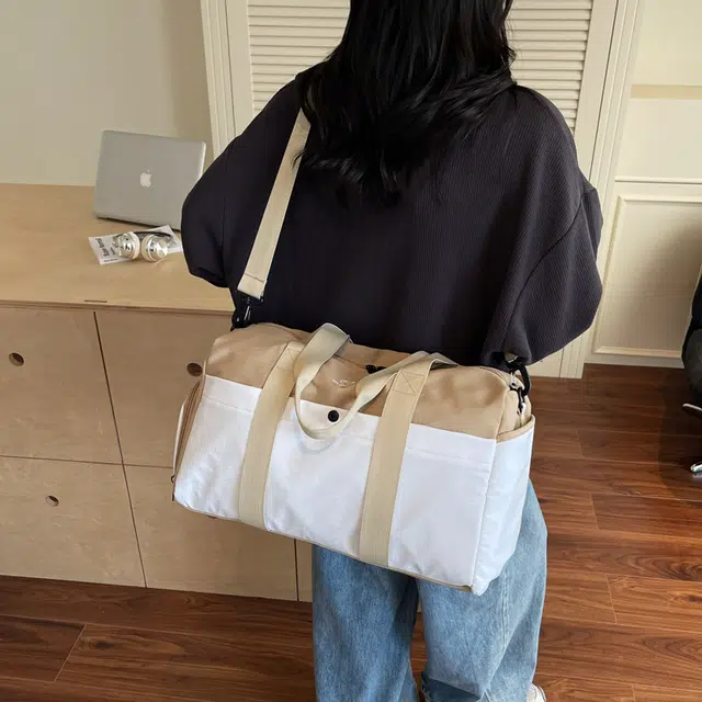 班亚奴 干湿分离独立鞋仓撞色多功能 布 旅行包 男女同款情侣款 多色