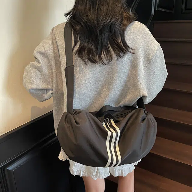 班亚奴 时尚百搭纯色通勤 布 单肩斜挎手提包 常规 男女同款情侣款 多色
