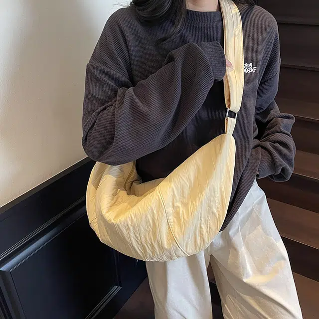 班亚奴 韩风简约百搭 布 单肩包 男女同款情侣款 多色