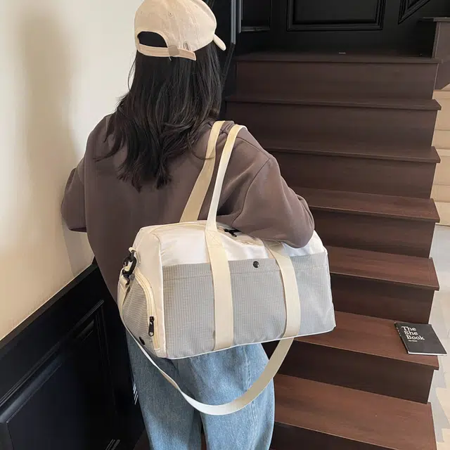 班亚奴 干湿分离独立鞋仓撞色多功能 布 旅行包 男女同款情侣款 多色