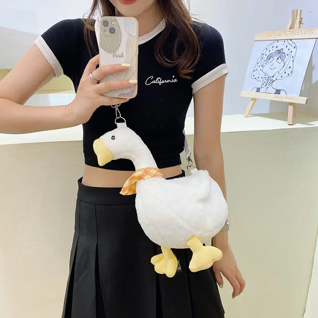 爱昊 稀奇古怪大鹅丑萌可爱单毛绒玩具 安抚 玩偶周边