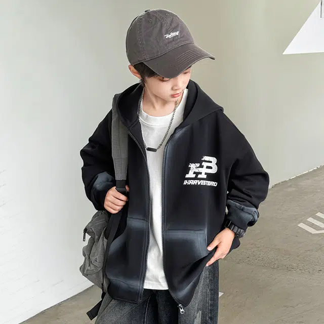 棉致 舒适洋气宽松纯色百搭夹克 青少年