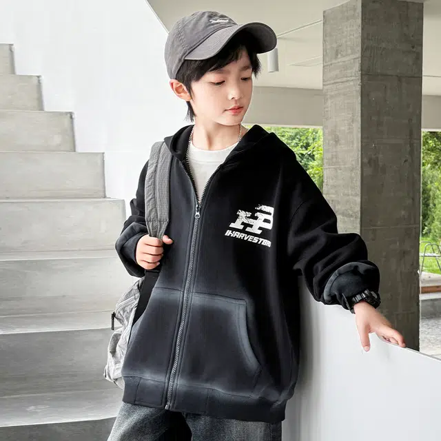 棉致 舒适洋气宽松纯色百搭夹克 青少年