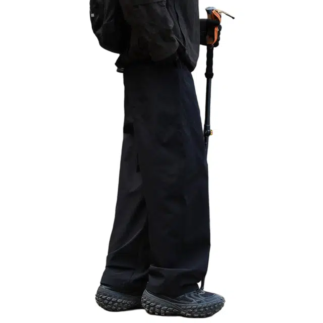 木林森 美式高街基础款纯色品牌简约卫裤褶皱设计感宽松阔腿直筒显高垂感百搭伐木裤拖地运动休闲裤 男女同款