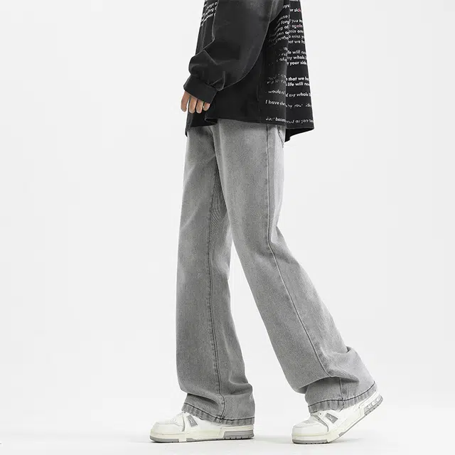 巴塞罗那足球俱乐部 美式复古水洗做旧多风格百搭休闲垂感牛仔裤 男女同款