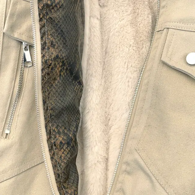 木林森 美式复古工装座山蛇皮蟒纹外套冬季加绒加厚雕飞行员夹克棉服 男女同款