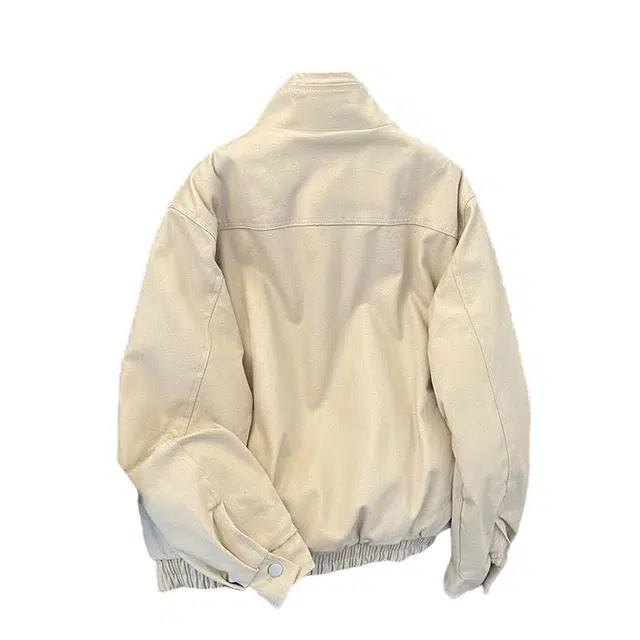 木林森 美式复古工装座山蛇皮蟒纹外套冬季加绒加厚雕飞行员夹克棉服 男女同款