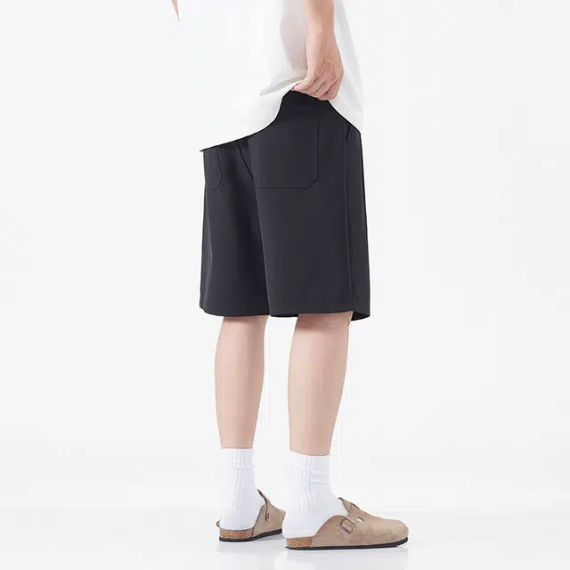 独驰 垂感轻薄阔腿夏季休闲短裤 男女同款