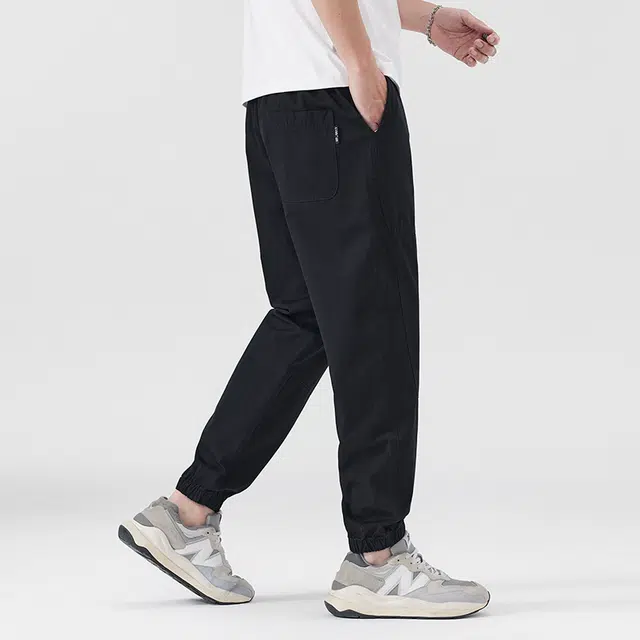 独驰 美式复古夏季港风抽身松紧腰直筒休闲裤 男女同款