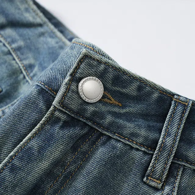 独驰 宽松直筒复古色休闲潮牌牛仔裤 男女同款