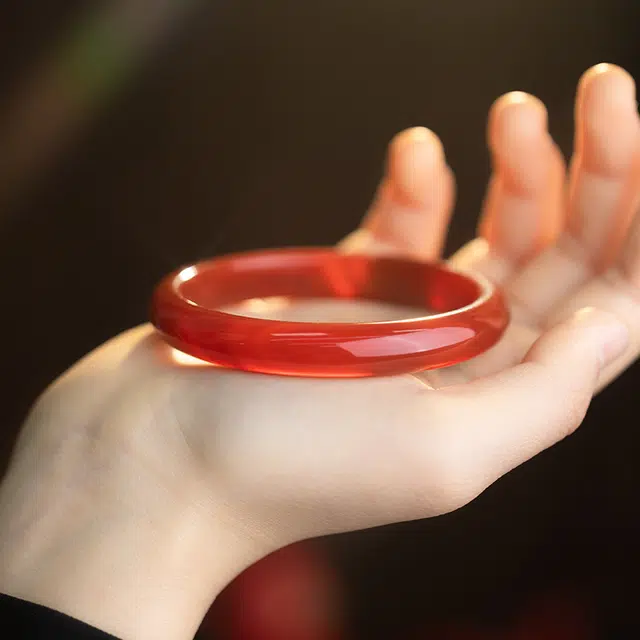 童画 古风新中式汉服国潮镯子 复古民族风 优雅小众设计高级感#好运 玛瑙 手镯 女款