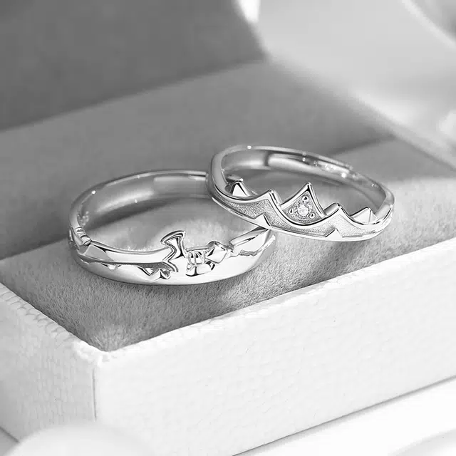 Tonghua Romantic Princess & Knight Couple Rings S925 Silver