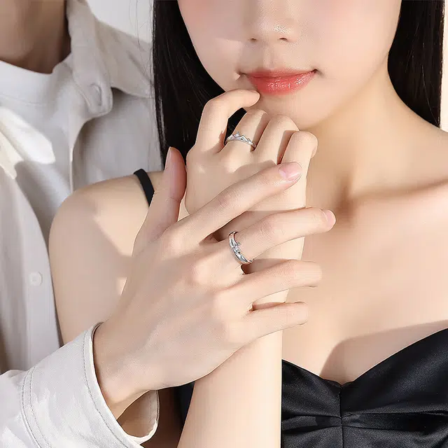 Tonghua Romantic Princess & Knight Couple Rings S925 Silver