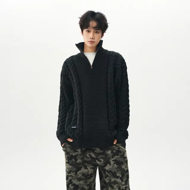 Jeep Pullover Half-Zip Sweater