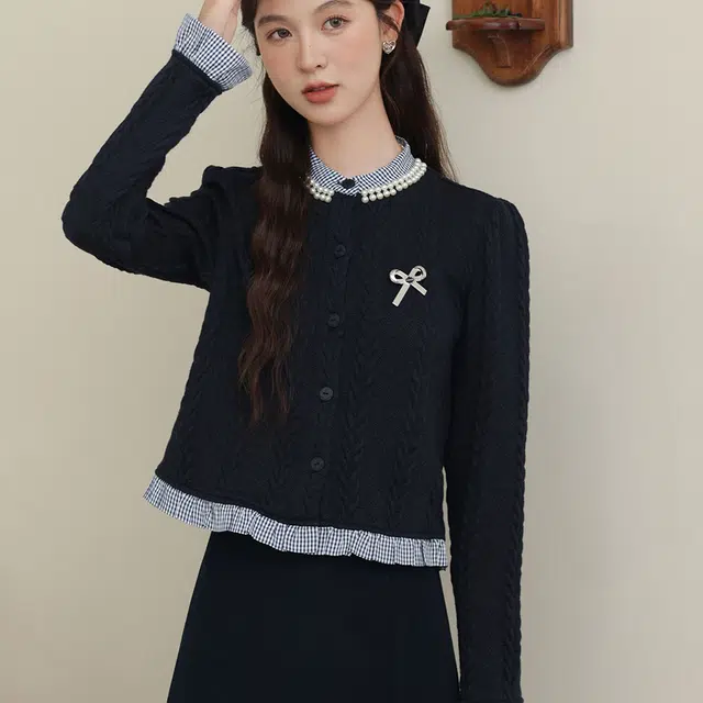 鹿向南 中腰中长纯色休闲长裙 女款 藏蓝色