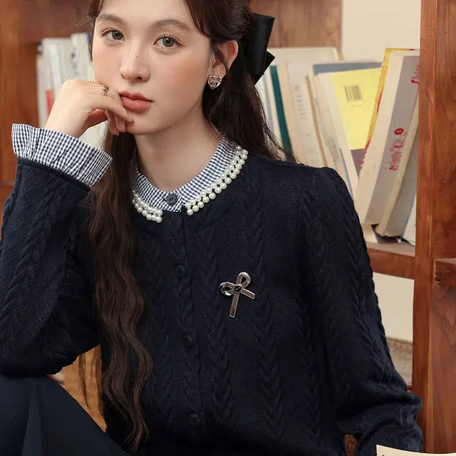 鹿向南 中腰中长纯色休闲长裙 女款 藏蓝色