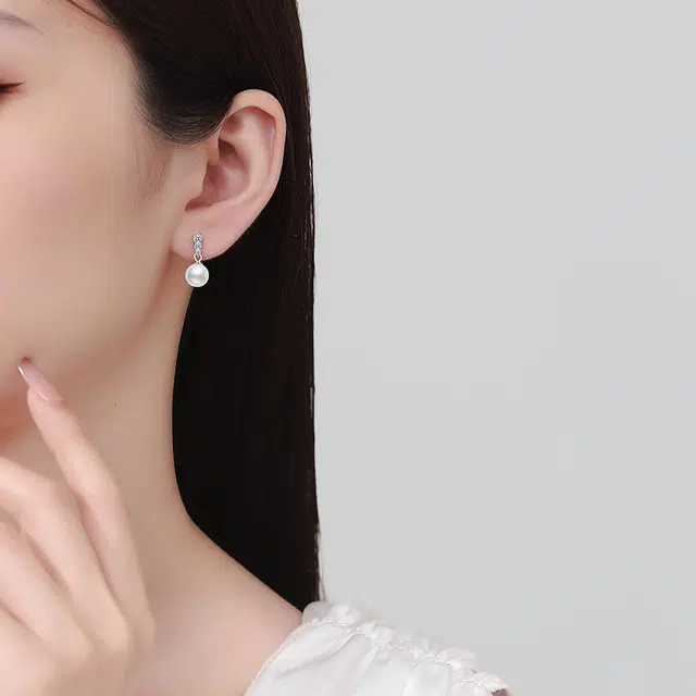 贝戈丽丝 经典王妃款 天使之泪耳饰  轻奢优雅精致贵气百搭款  日常出街通勤 淡水珍珠 耳环 女款