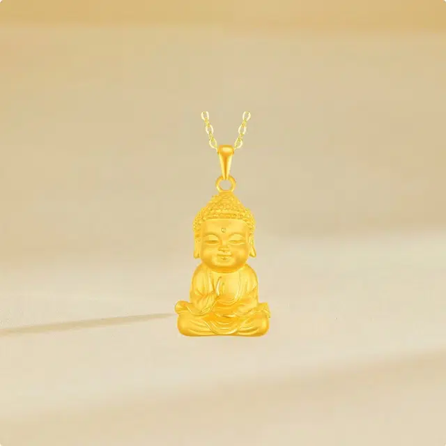 贝戈丽丝 中式国风弥勒佛 喜庆大气新中式平安纳福氛围感宝藏锁骨链 招财转运颈饰#好运 足金 一口价 黄金项链 男女同款情侣款