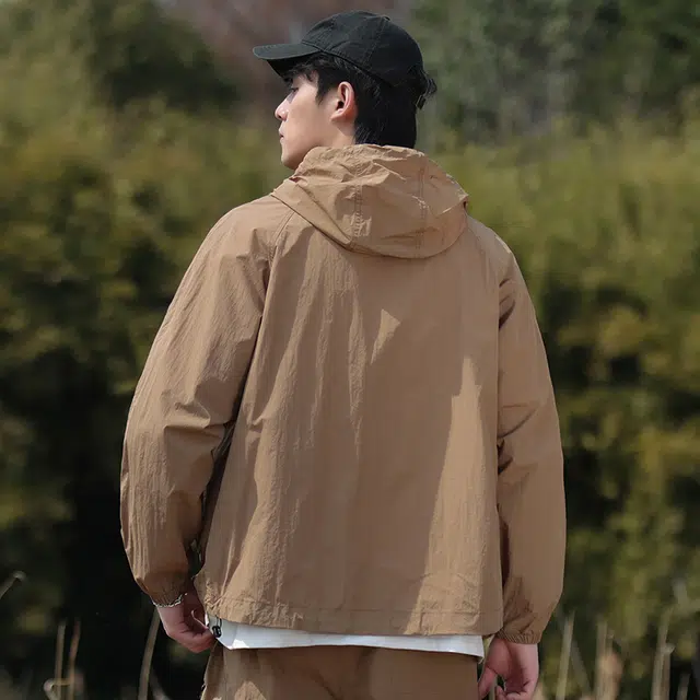 赞仕 轻薄凉感纯色山系户外连帽长袖防晒服 男女同款